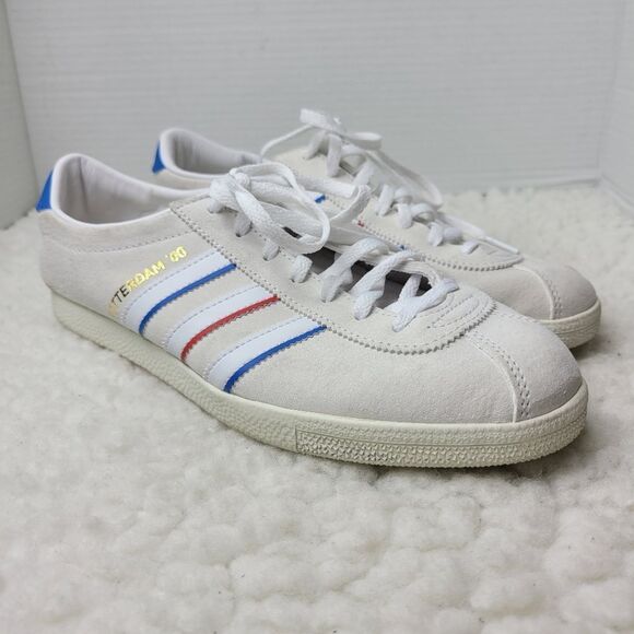 Adidas Originals ROTTERDAM 00 Men's Sneakers 7.5 White Blue Bird Scarlet IH4776 - Picture 1 of 10